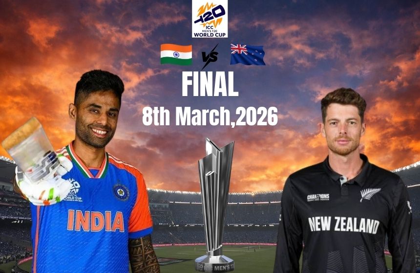 India vs New Zealand 8th March 2026 T20 world cup final match