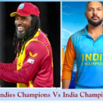 West Indies Champions vs India Champions match scorecard