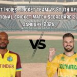 West Indies cricket team vs South Africa national cricket Match ScoreCard 27th January, 2026