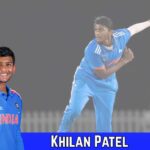 Khilan Patel is a young Cricketer who represent thr India U-19