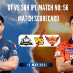 Gujarat Titans vs Sunrisers Hydrabad IPL Match No.: 56, IPL 2026
