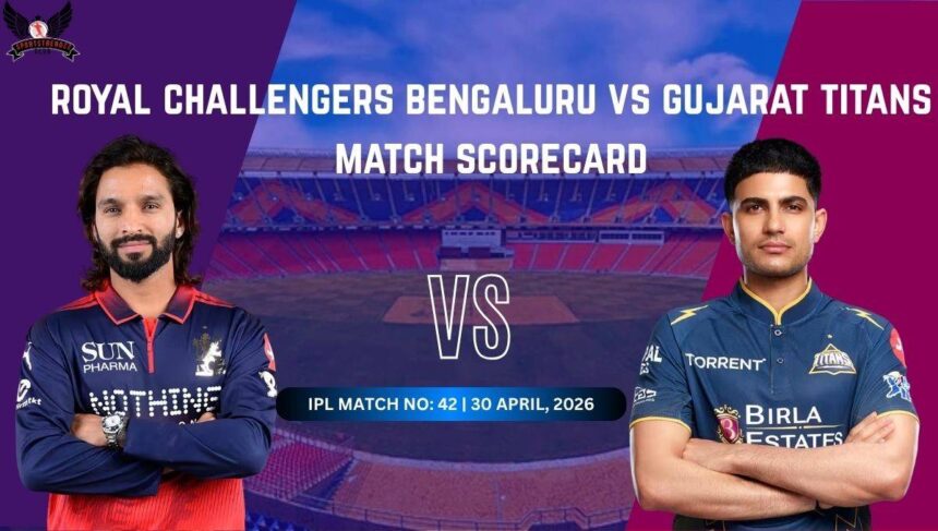 royal challengers bengaluru vs gujarat titans match scorecard