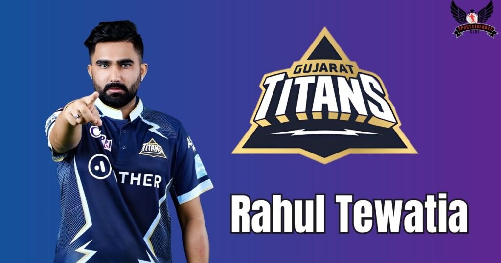 Rahul Tewatia posing in Gujarat Titans jersey during IPL 2026 Photoshoot